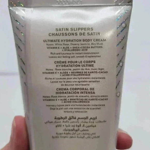 Bath & Body Works Women's Satin Slippers Ultimate Hydration Body Cream 8 oz NWOT - Picture 4 of 5